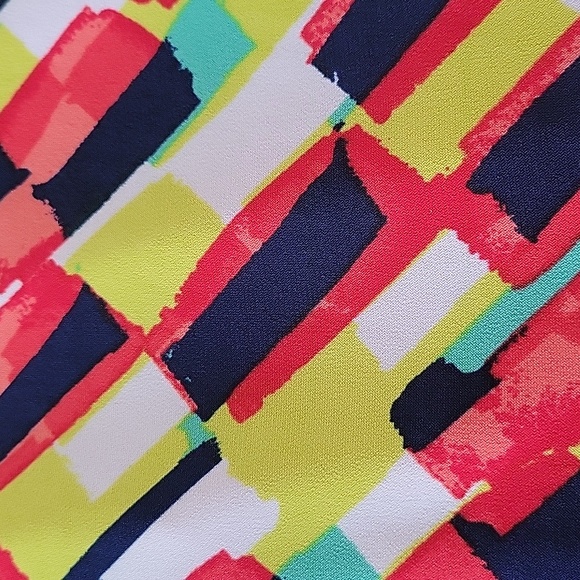 Evan Picone Sleeveless Cowl Neck Dress - Size 14, Multicolor Pattern - Picture 14 of 14